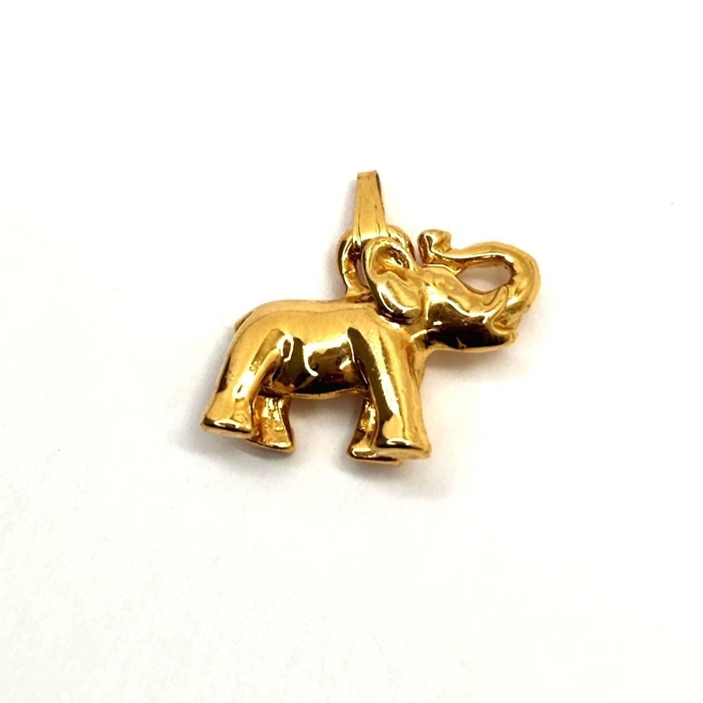 Elephant lucky Pendant Gold Tone